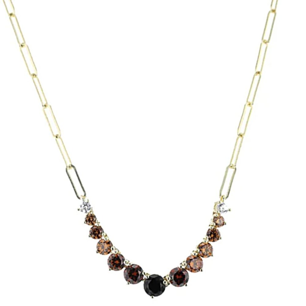 Melinda Maria Chocolate Limited Edition Not Your Basic Samantha Tennis Necklace